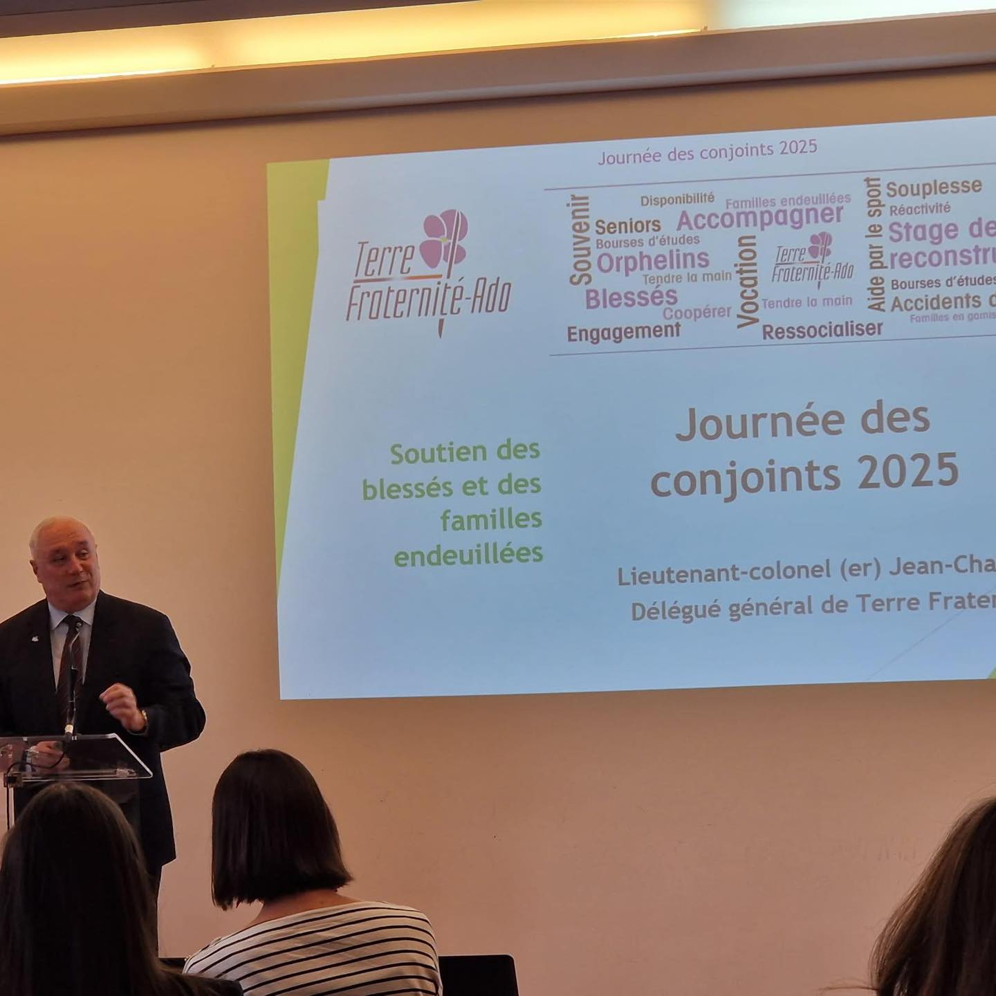Terre Fraternité-ADO devant les conjoints des futurs chefs de corps (12 mai 2025)