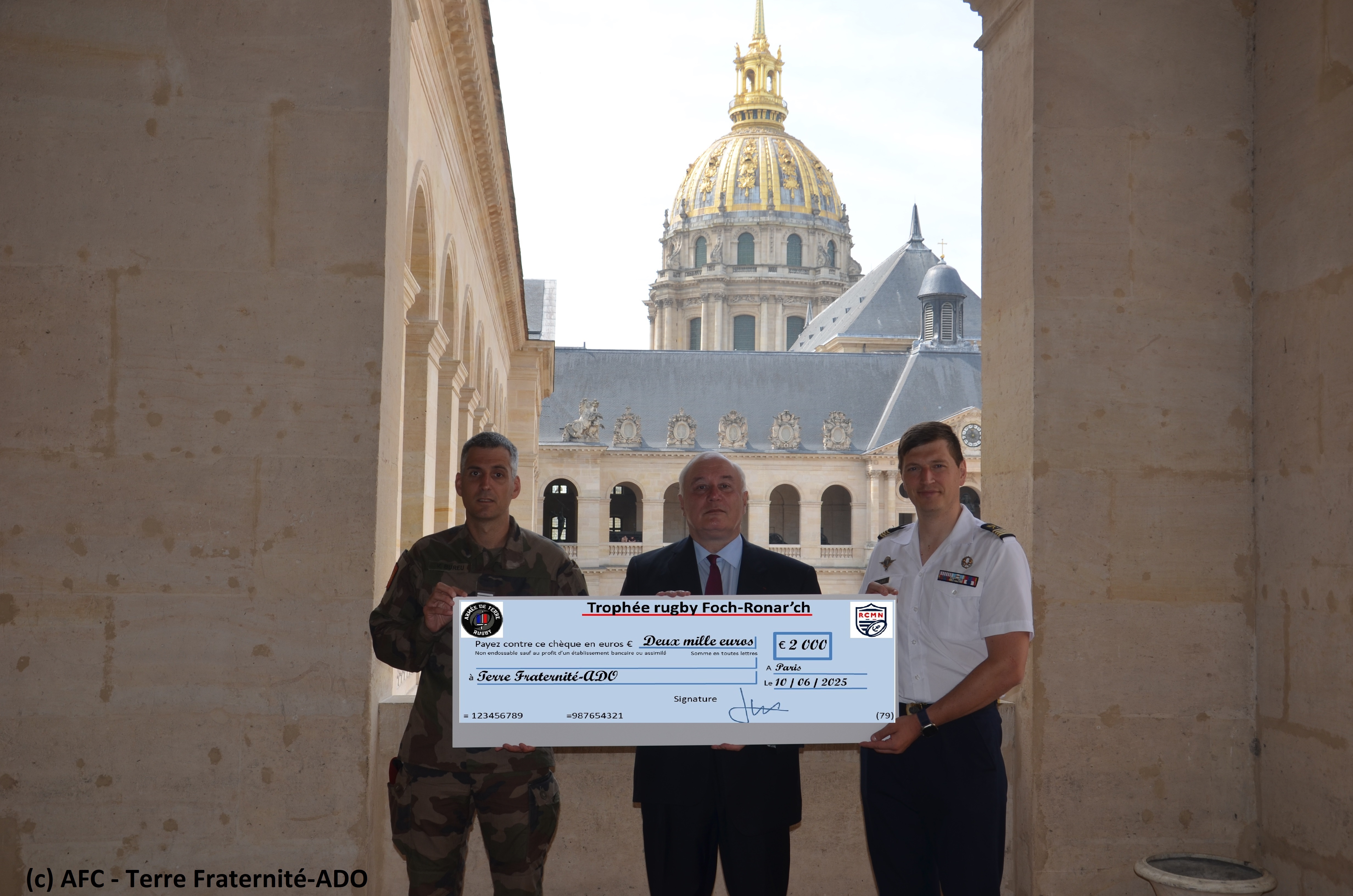 Merci au Rugby club de l’armée de Terre (10 juin dernier)