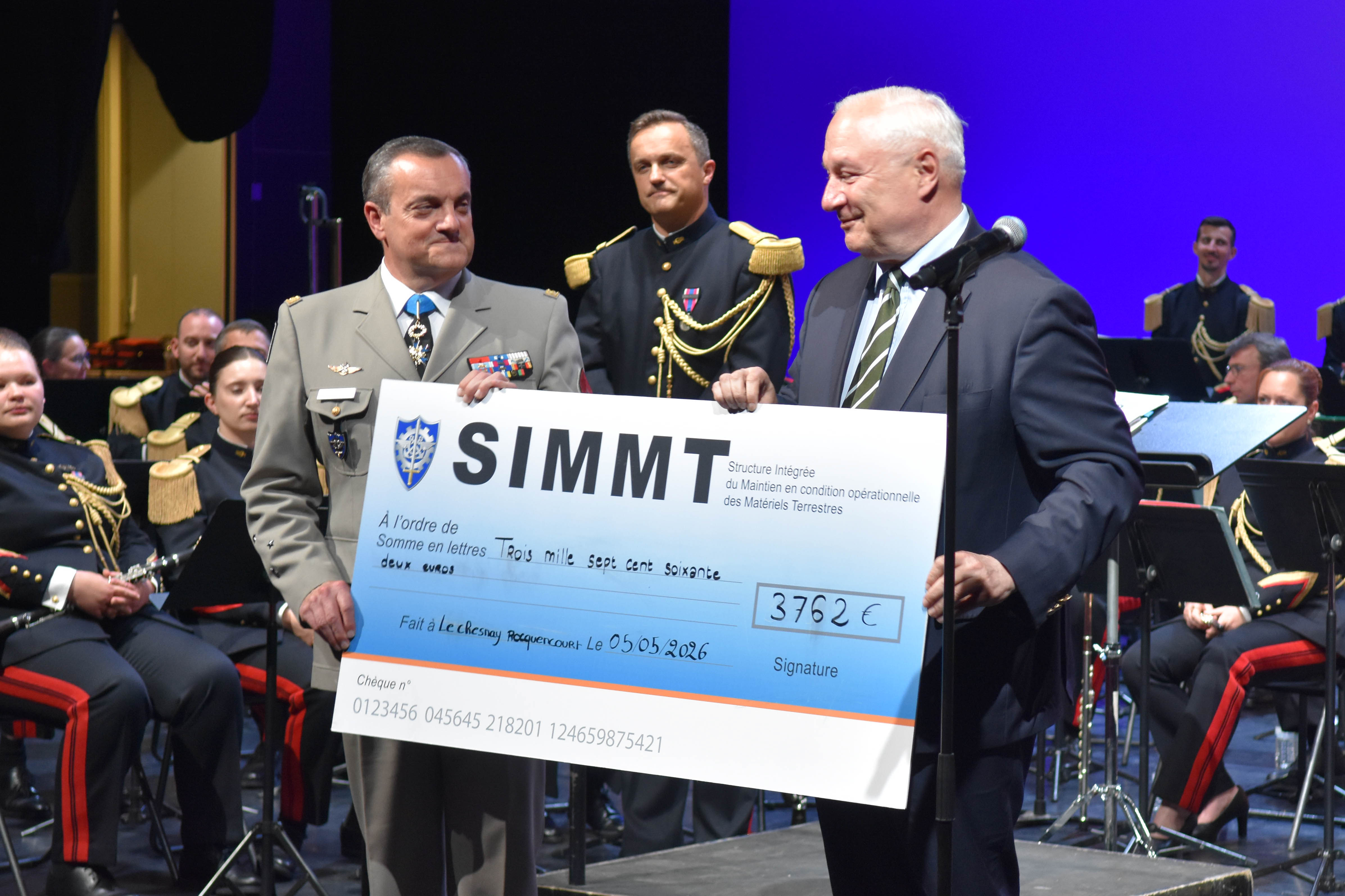 Remise de chèque du concert de la SIMMT (5 mai 2026)